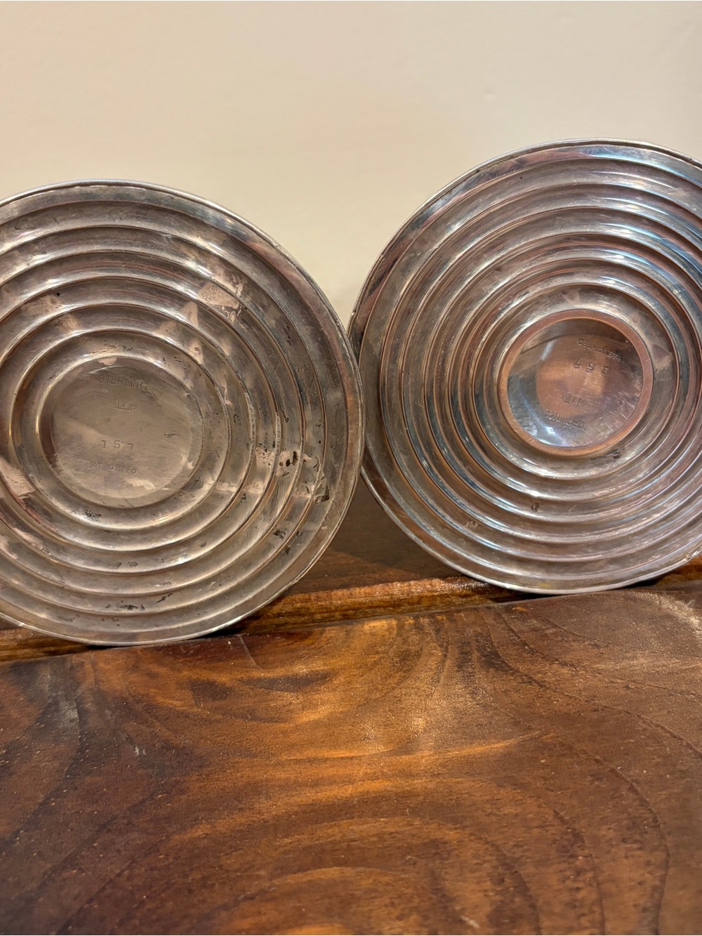 Set of 2 Vintage Sterling Silver Weighted Candlestick Holders - Picture 11 of 11